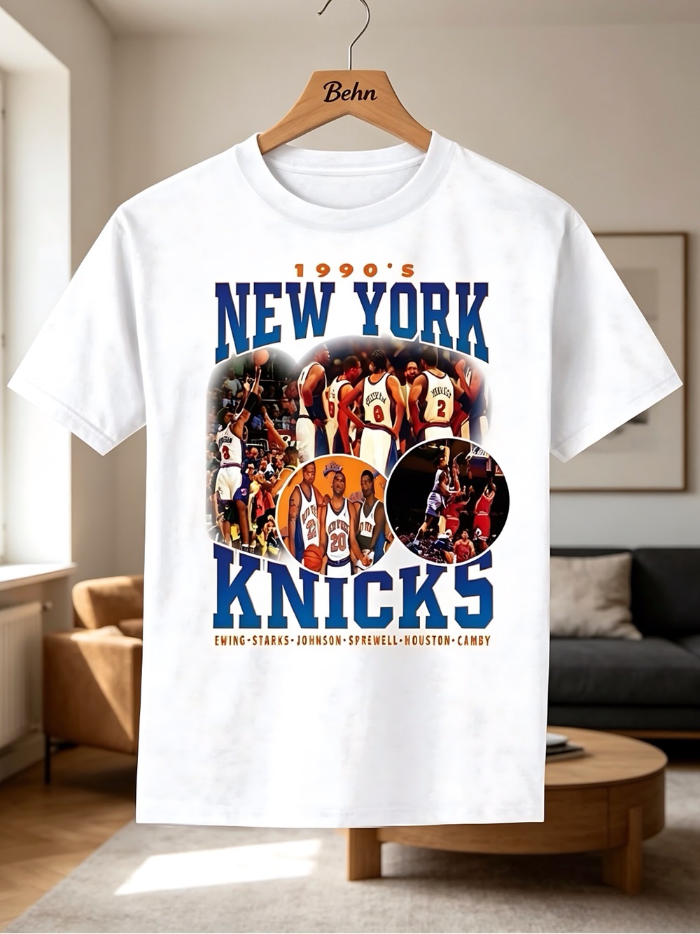 1990s New York Knicks Basketball Retro Fan Graphic Unisex T-Shirt